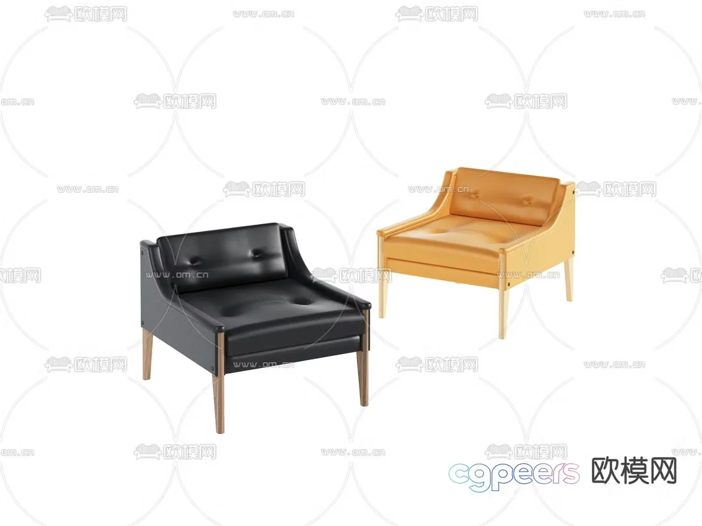 Modern chair leisure chair 3d model