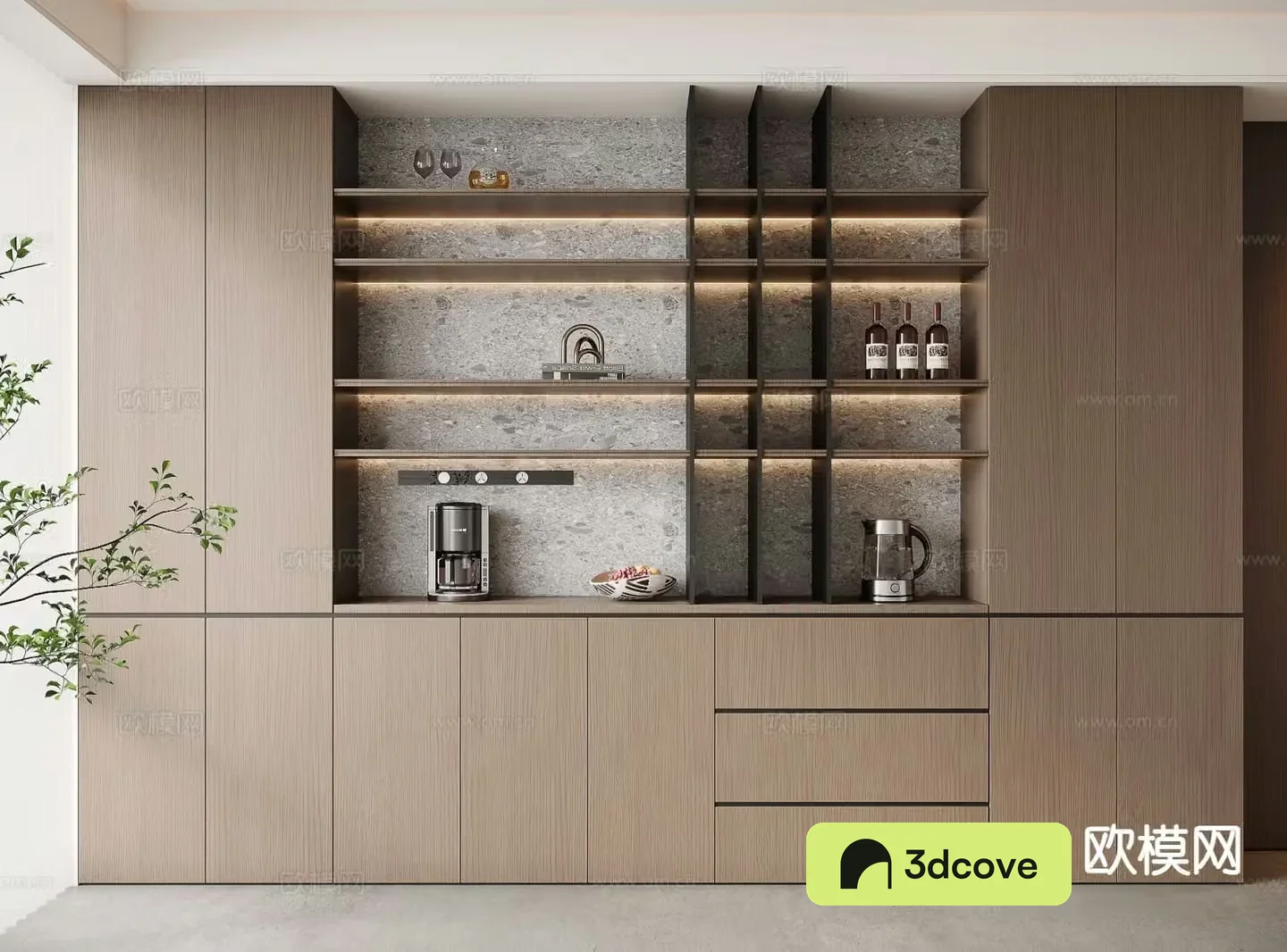 Italian sideboard wine cabinet
