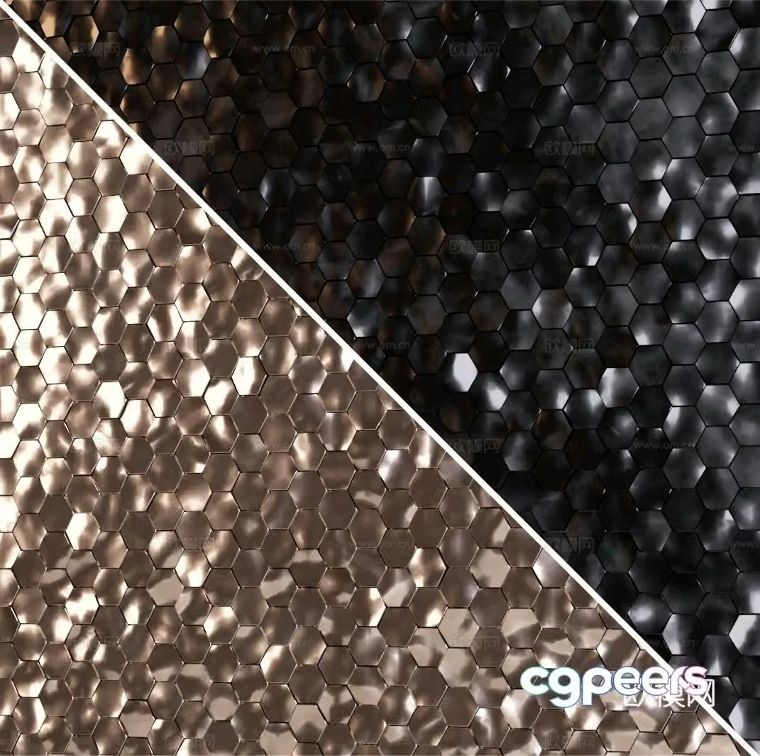 Metal mosaic mosaic wall stickers Metal mosaic wall decorative panel 3d model