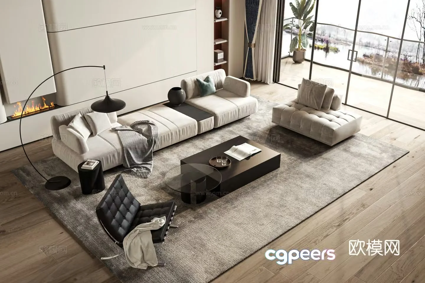 Modern style sofa 3d model