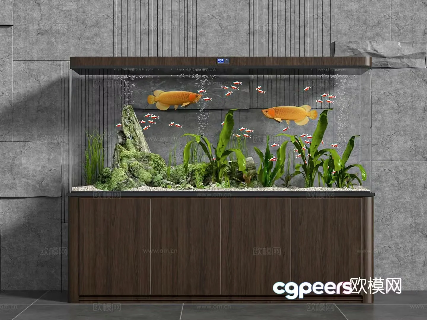 fish tank aquarium 3d model