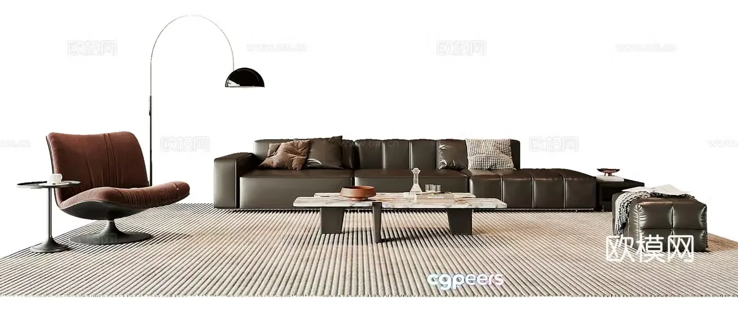 Italian combination sofa 3D model