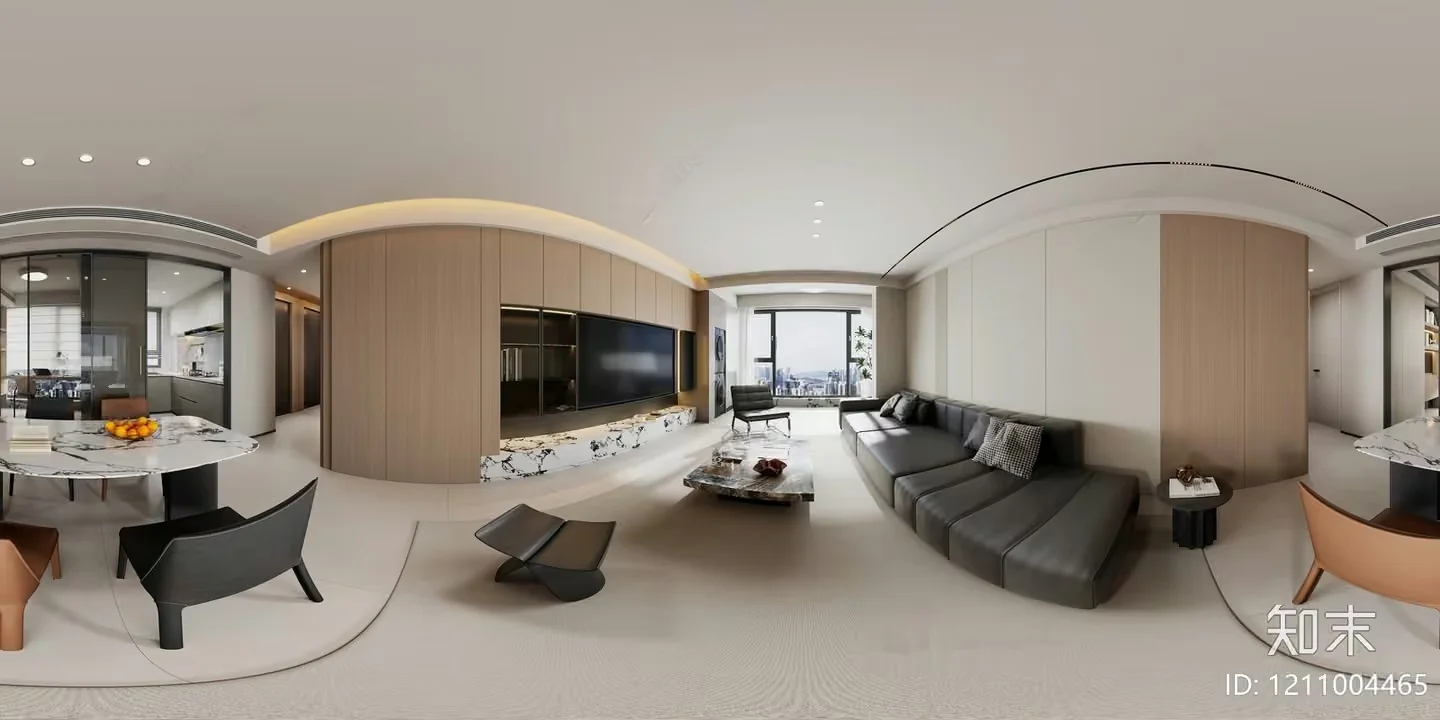 Modern Living Room 3D Model – 2025 – VRAY Render