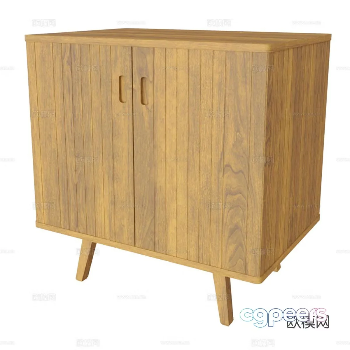 Log entrance cabinet 3d model