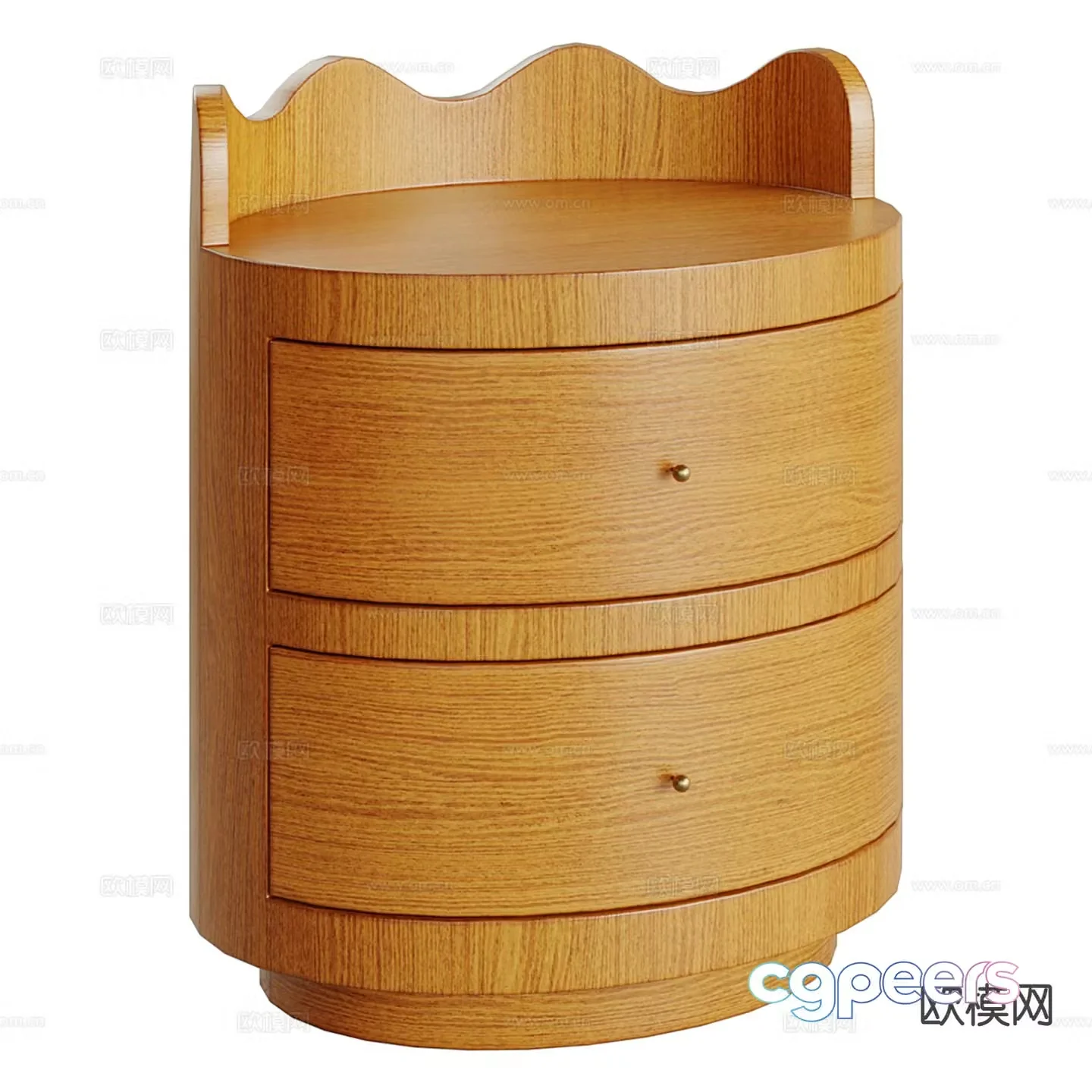Ripple nordic bedside table 3d model