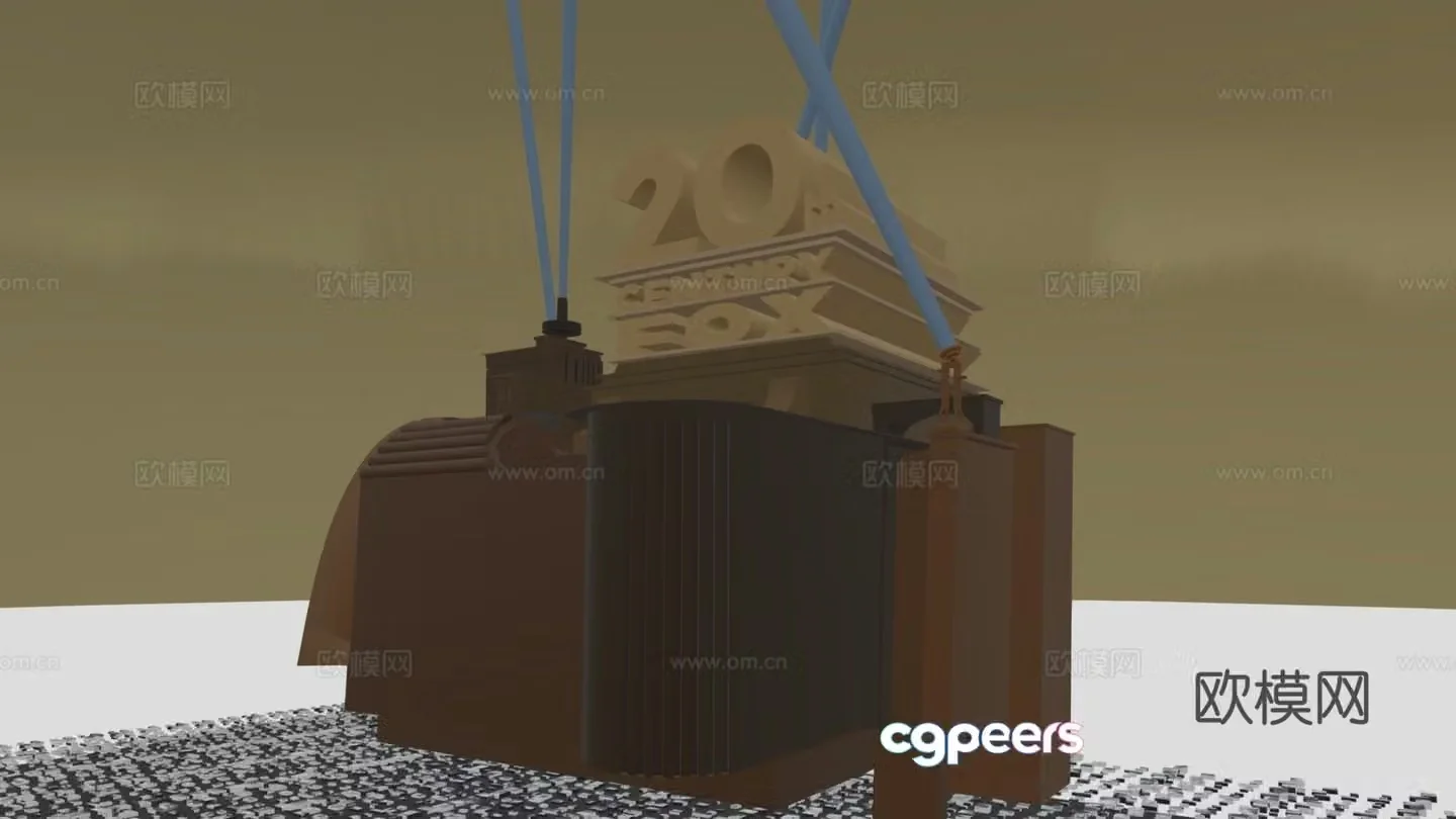 Century Fox logo 1994-2010 remake 3D model