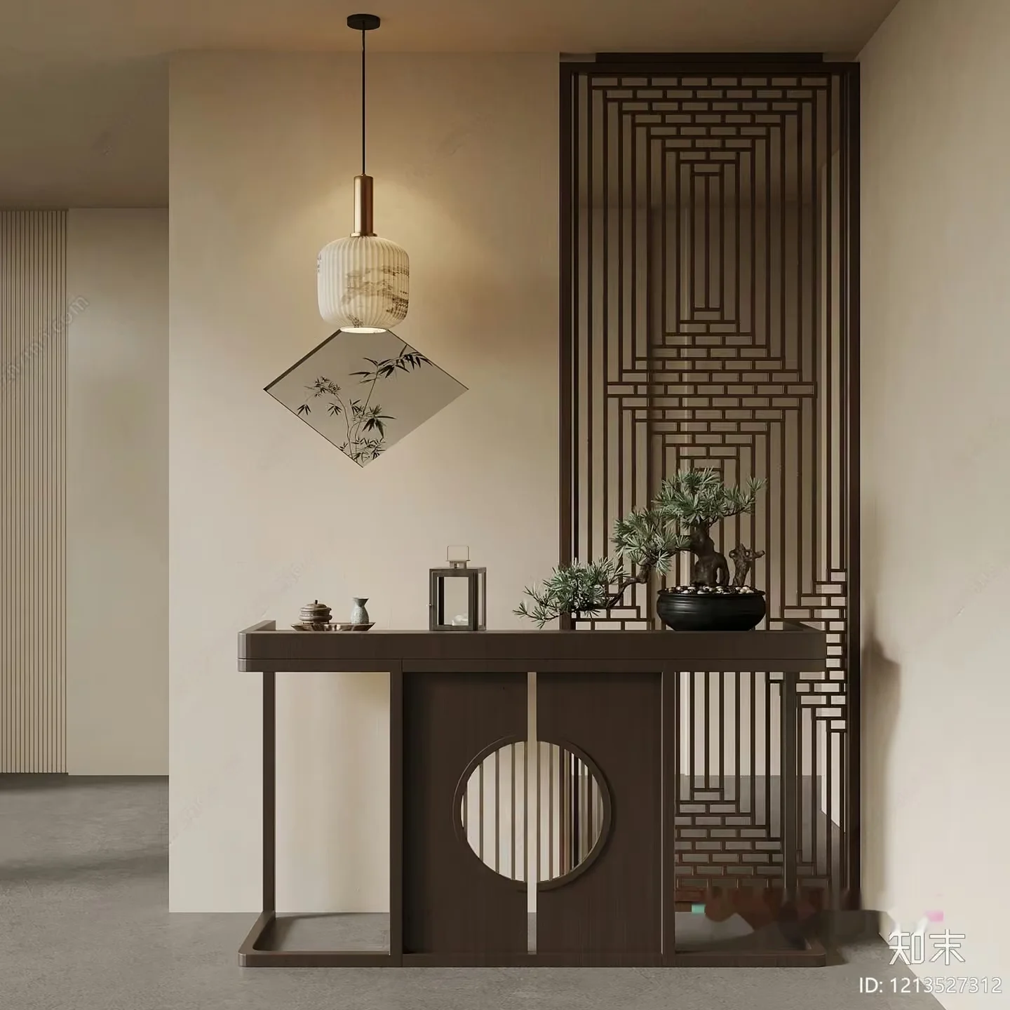 Modern Asian Decor 3D Model – 11266 – VRAY Render