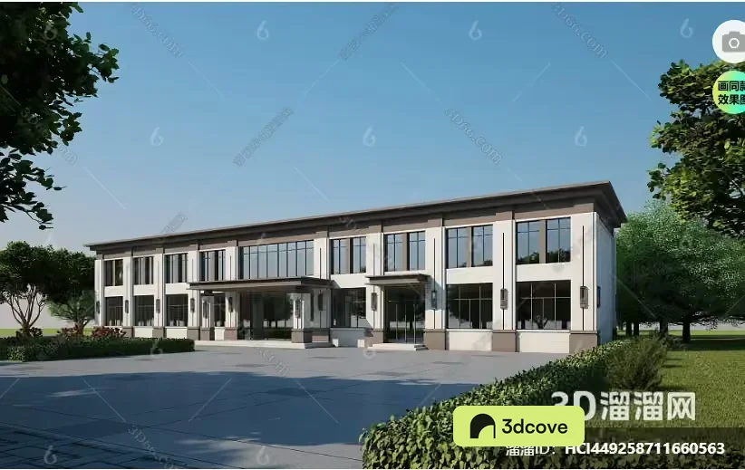 A 3D Rendering Of A Modern House