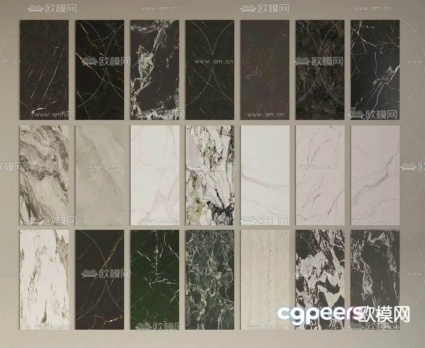 Marble wall panel ceramic tile rock panel wall trim panel 3d model