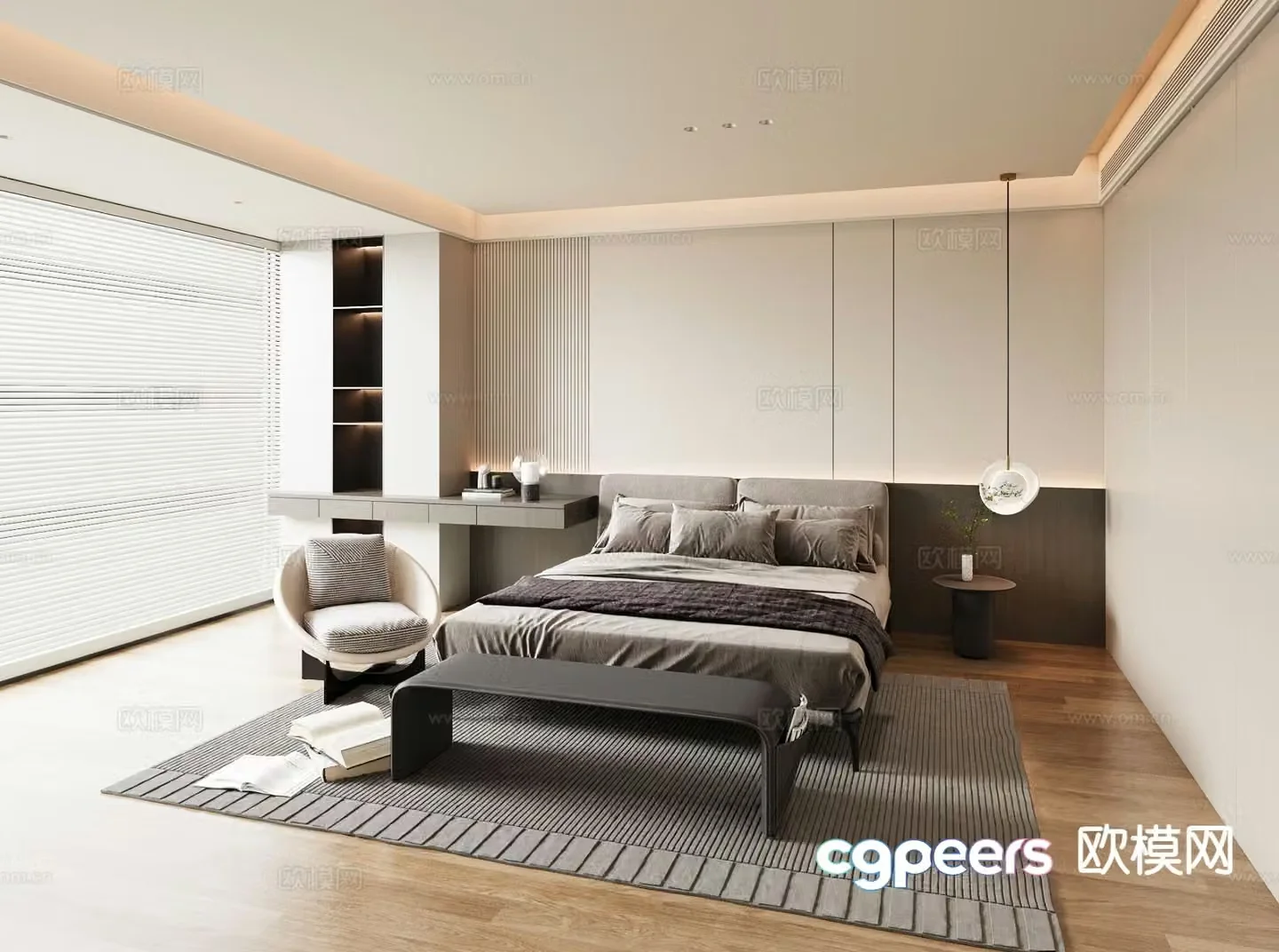 Bedroom without main light Master bedroom 3D model
