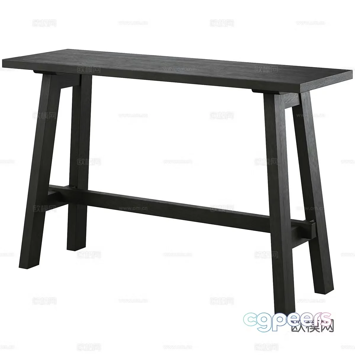 New Chinese style Wasabi solid wood end viewing platform 3D model
