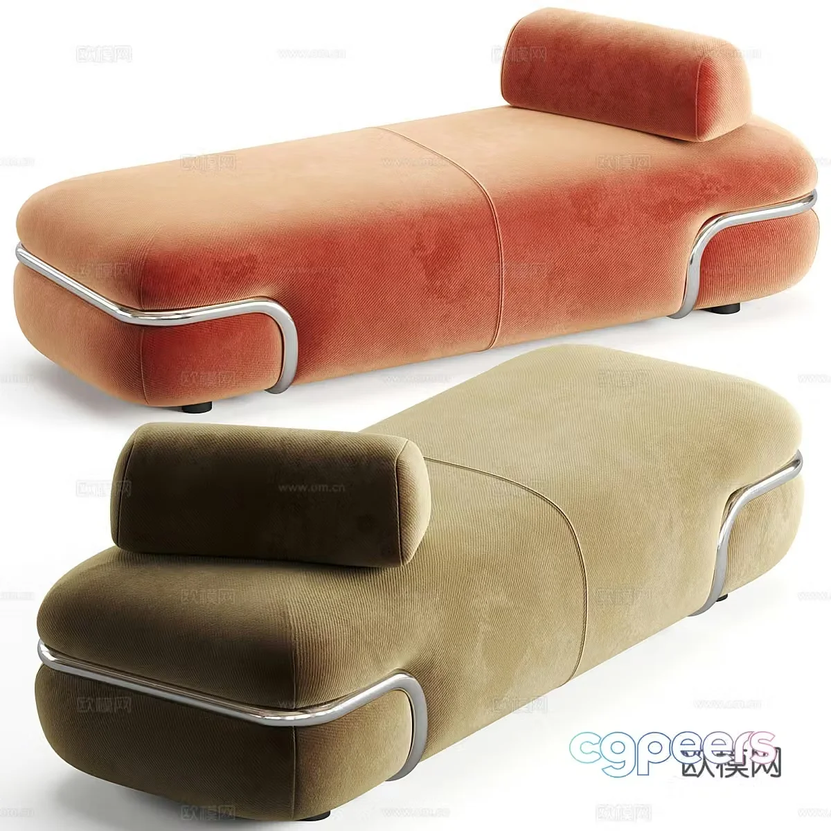 Modern Italian Baxter So Soft Soft Sofa bed 3d model
