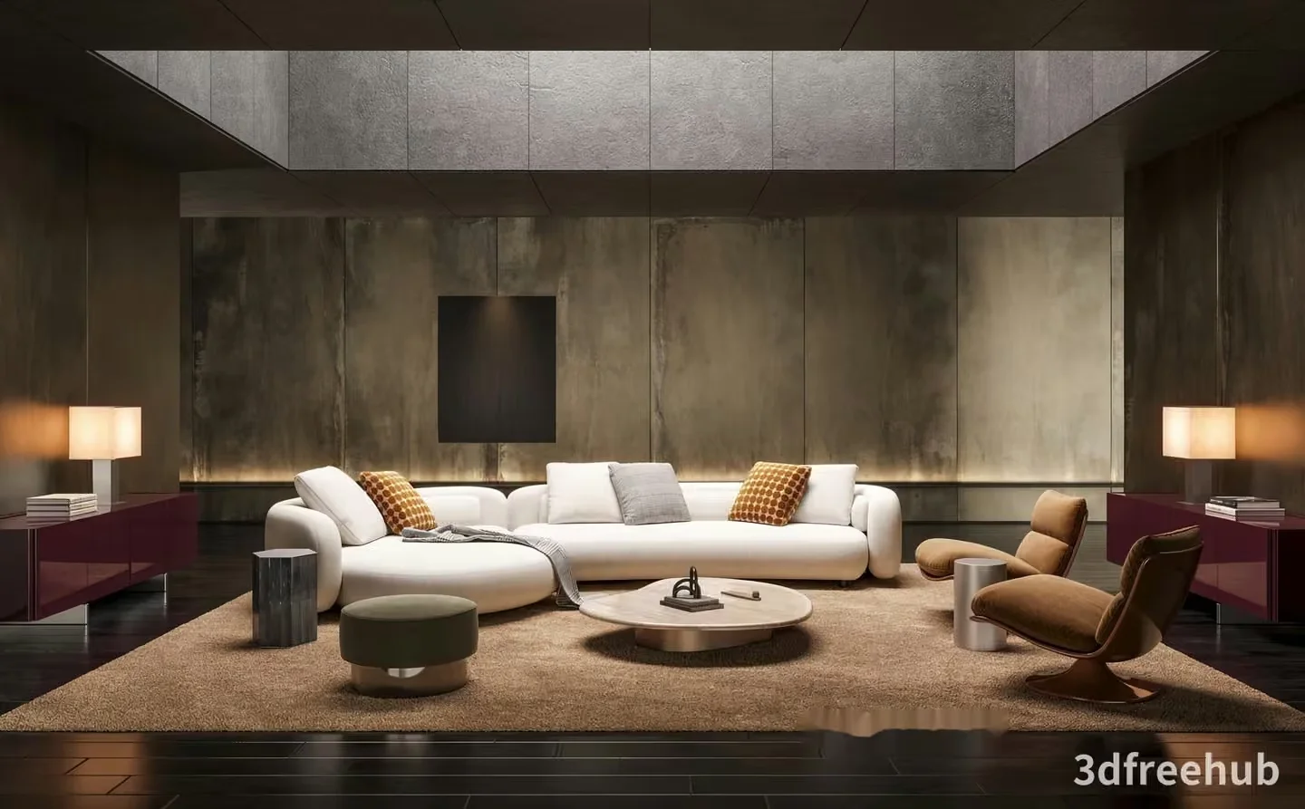Modern Living Room 3D Model – 18931 – VRAY Render