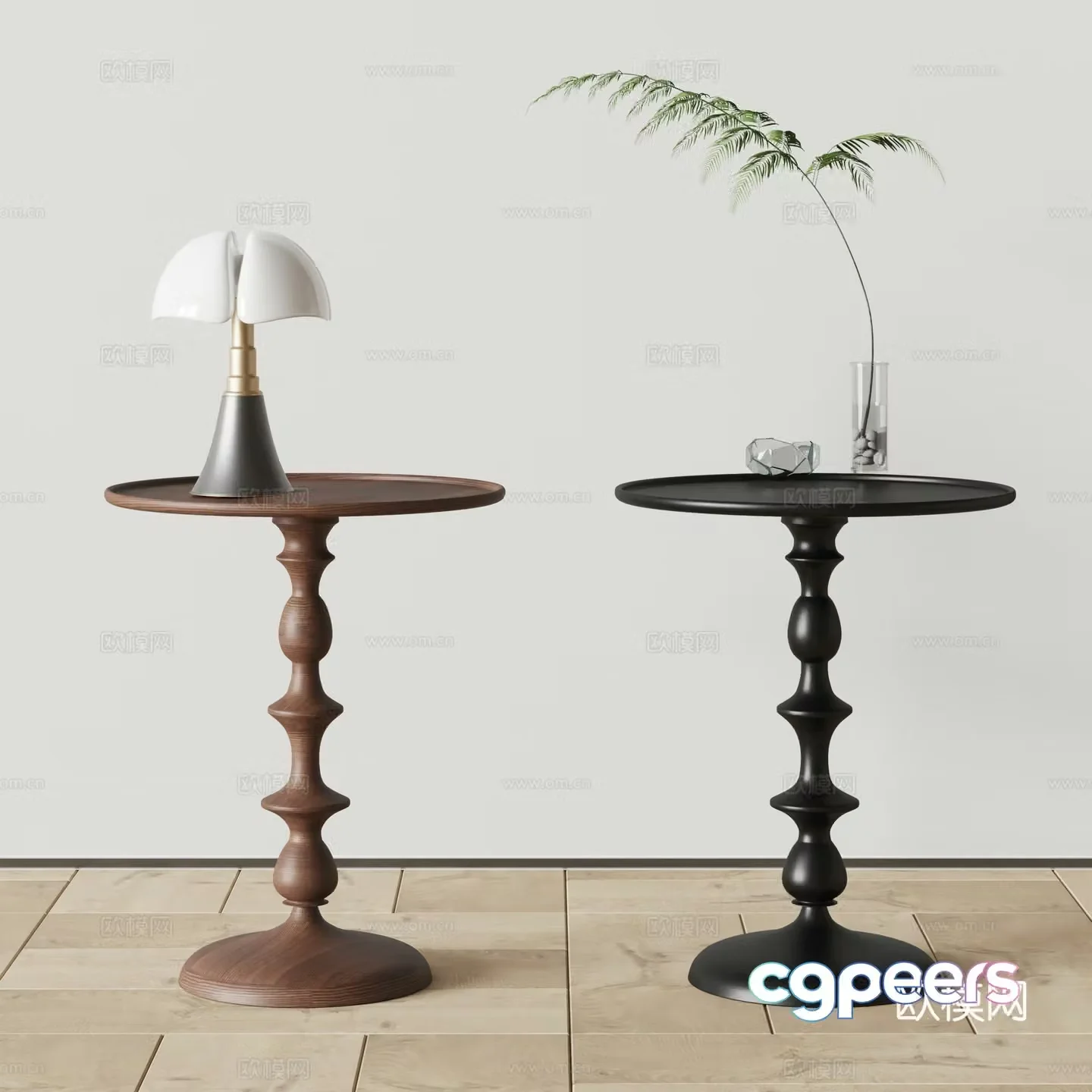 Tradition modern side table corner table round table table table 3d model