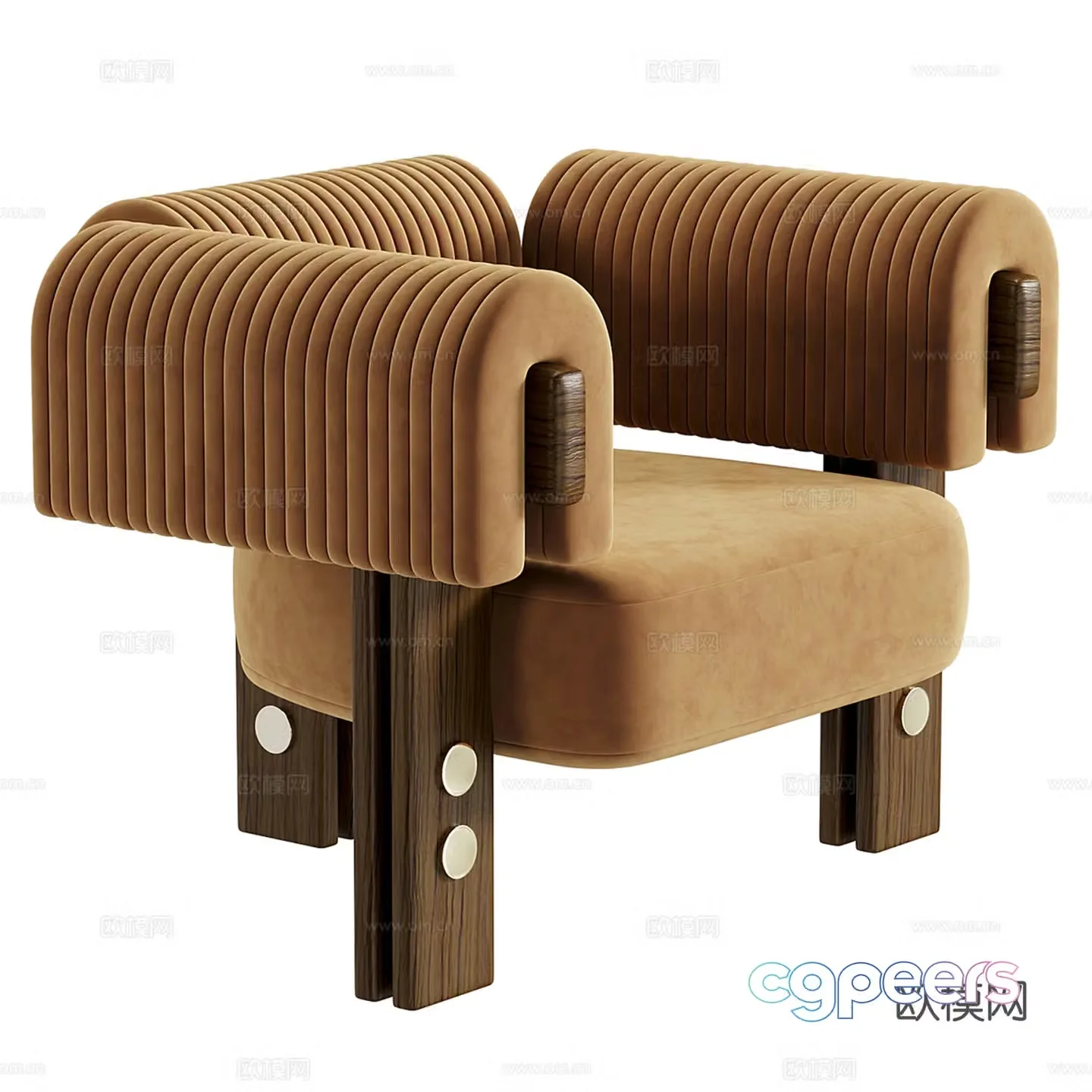 Wabi Sabi leisure chair single chair armchair 3d model