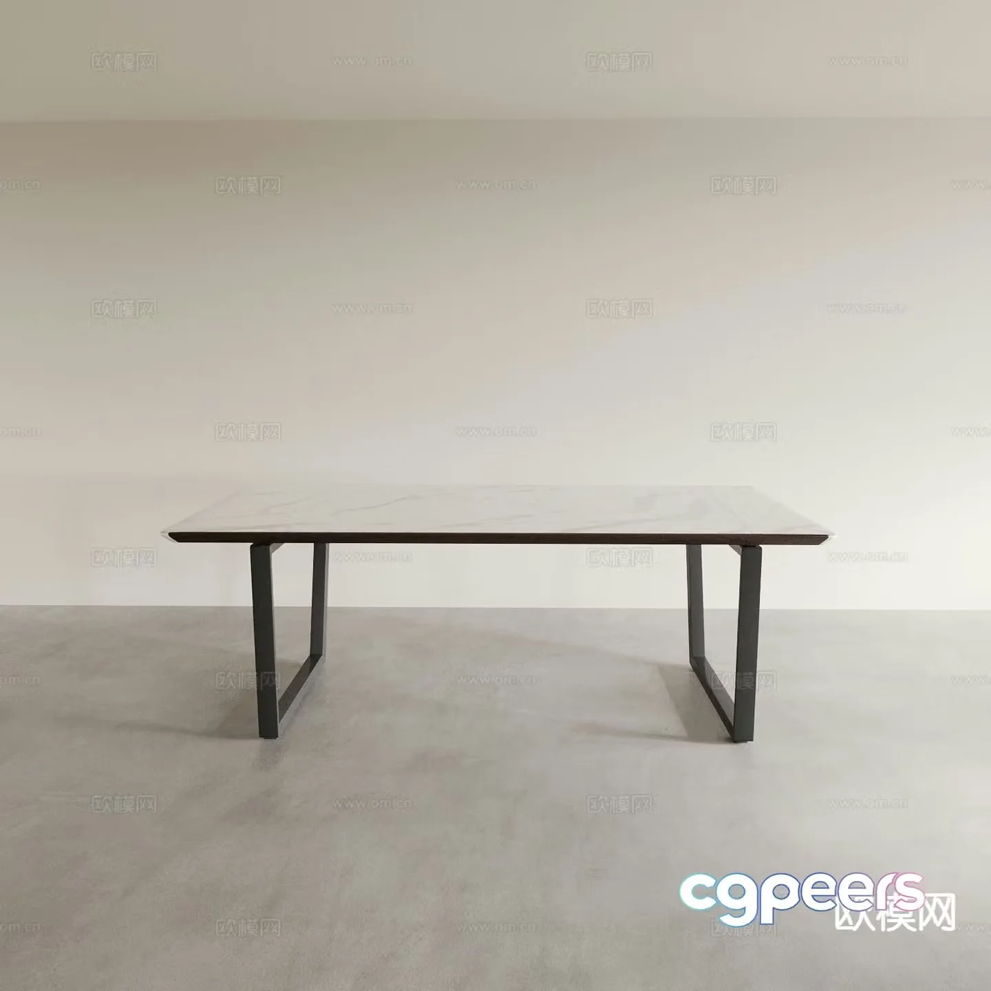 Marble dining table 3d model