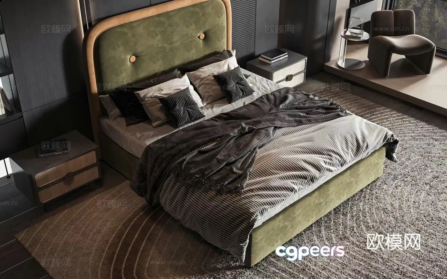 Modern style product bed 3d model