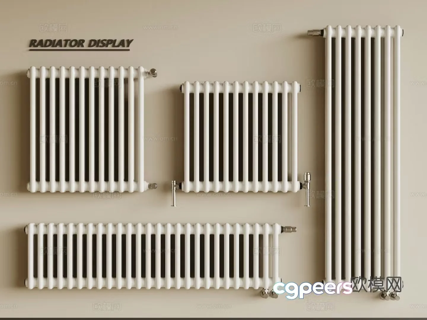 Modern radiator Heating pipe 3d model