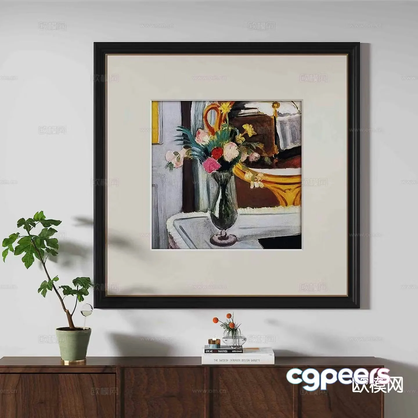 Medieval style oil painting art painting decorative painting 3D model