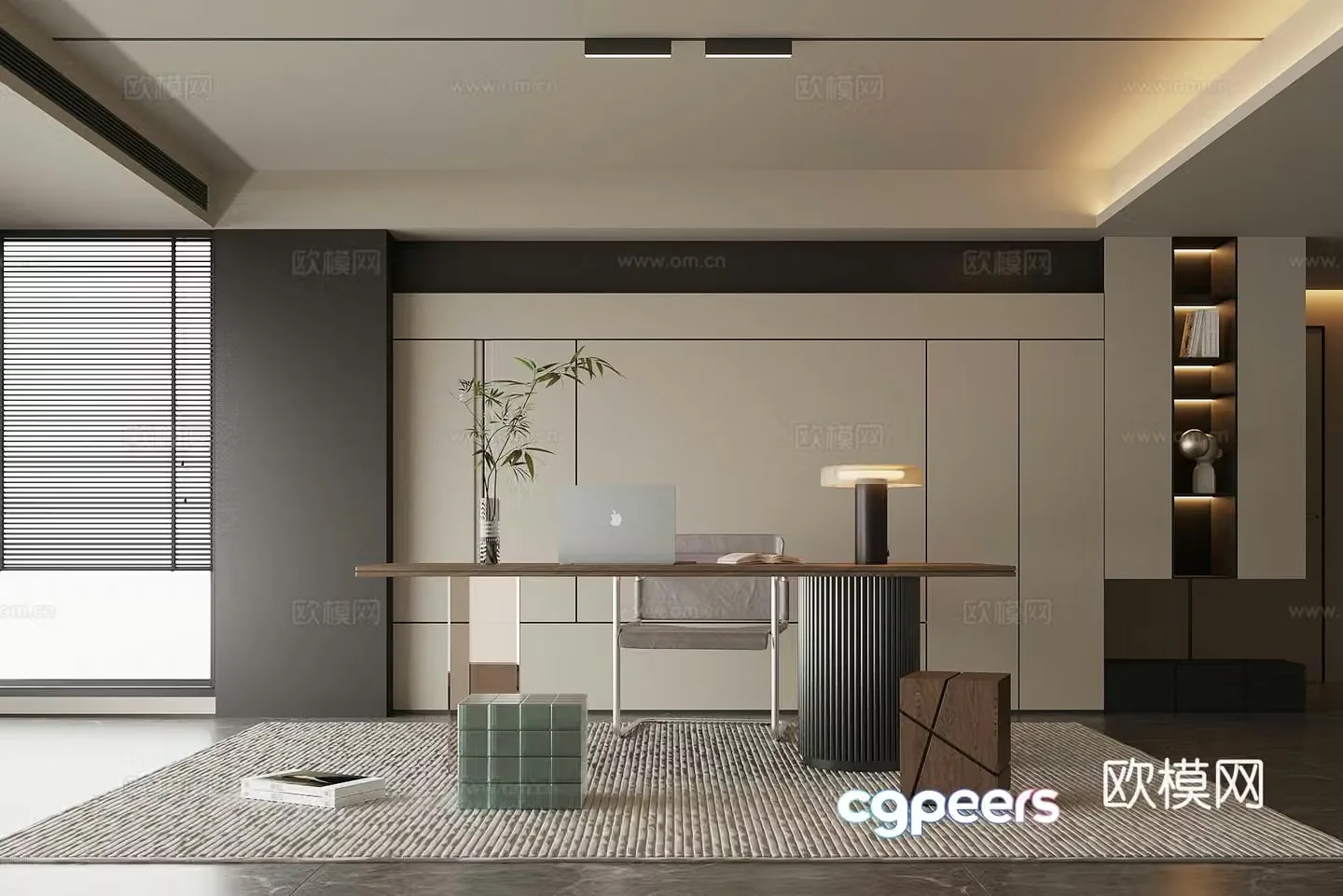 Modern home tea room tea tasting area office tea room villa tea room tea table and chair combination tea room 3D model
