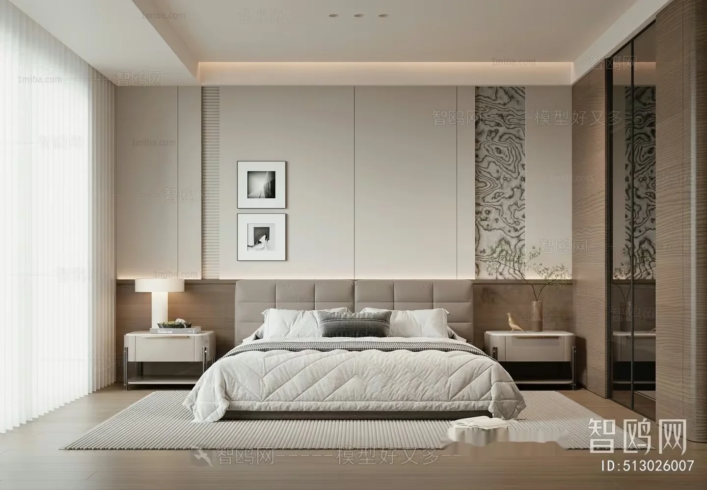 Cozy Bedroom 3D Model – 18841 – VRAY Render