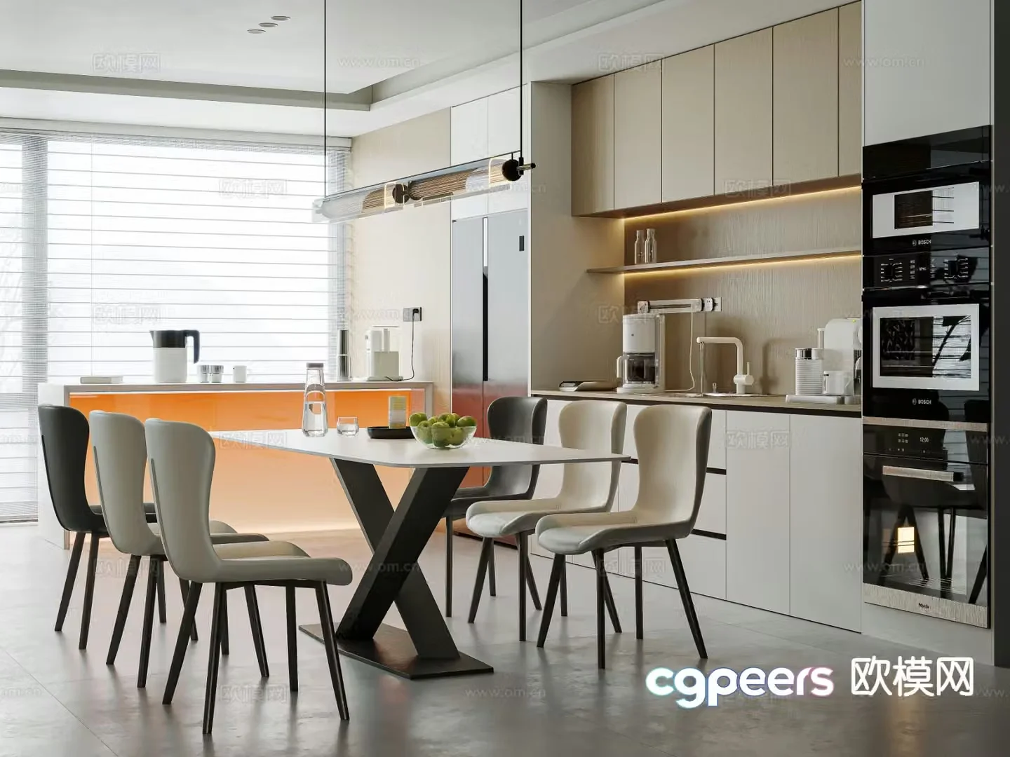 Modern restaurant 3d model