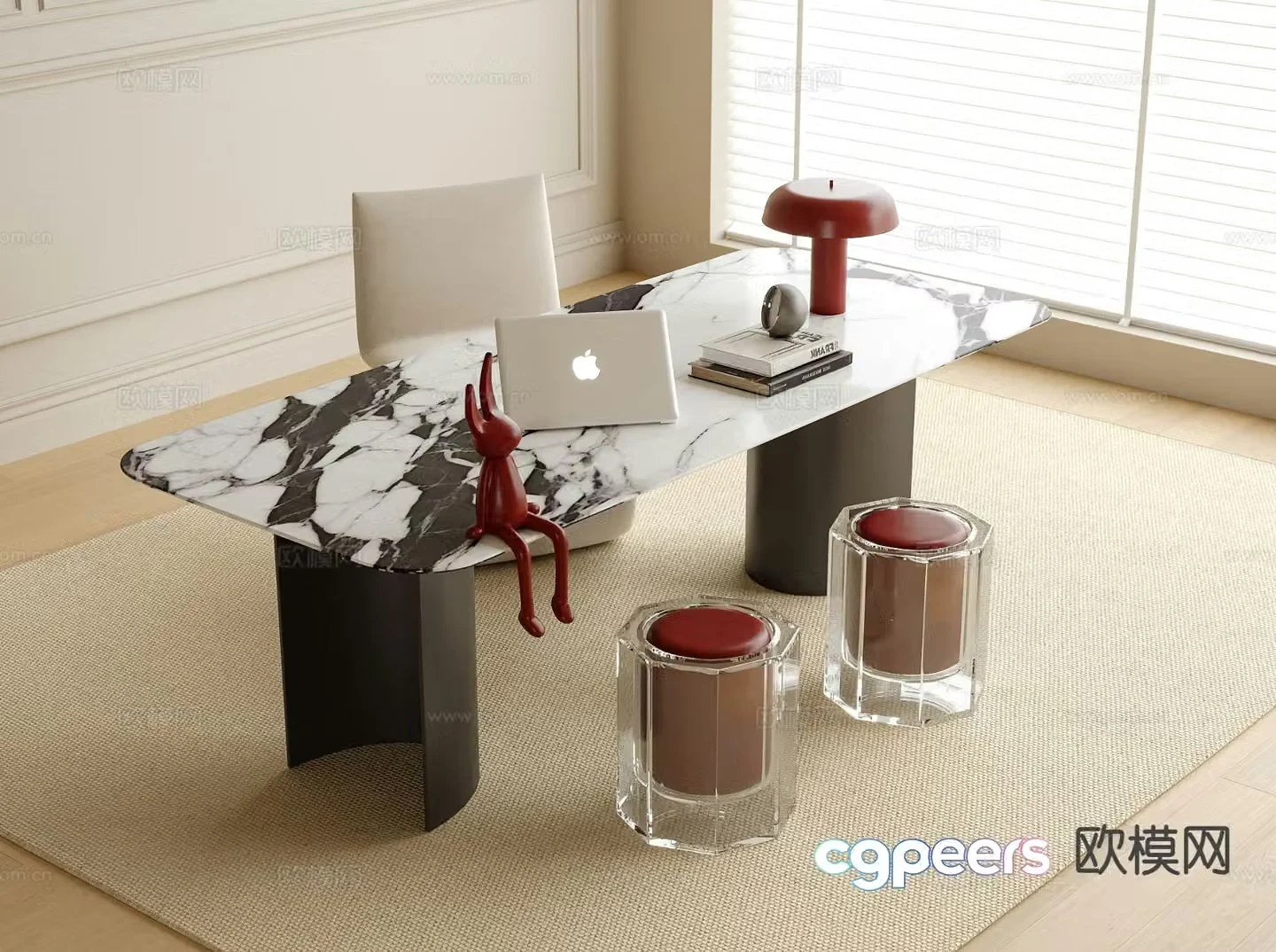 Modern desk chair 3d model