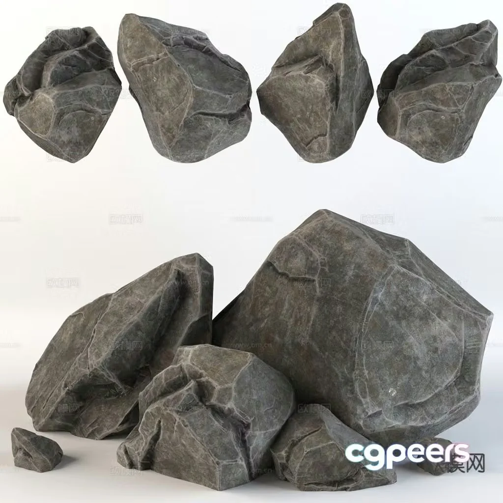 stone landscape stone modeling stone 3d model