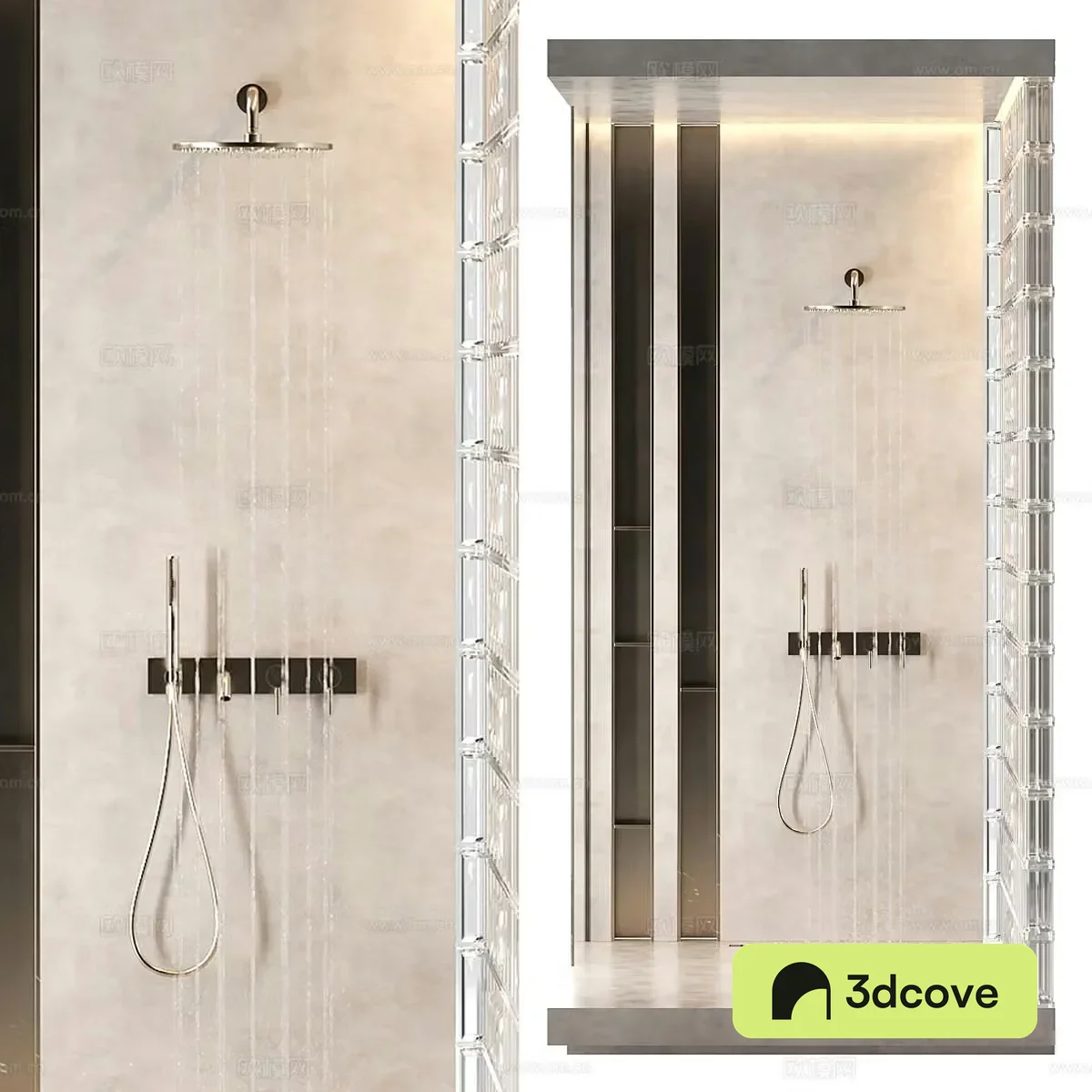 Modern minimalist shower room