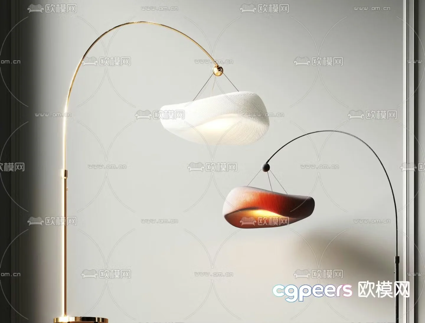 Light luxury floor lamp 3D model