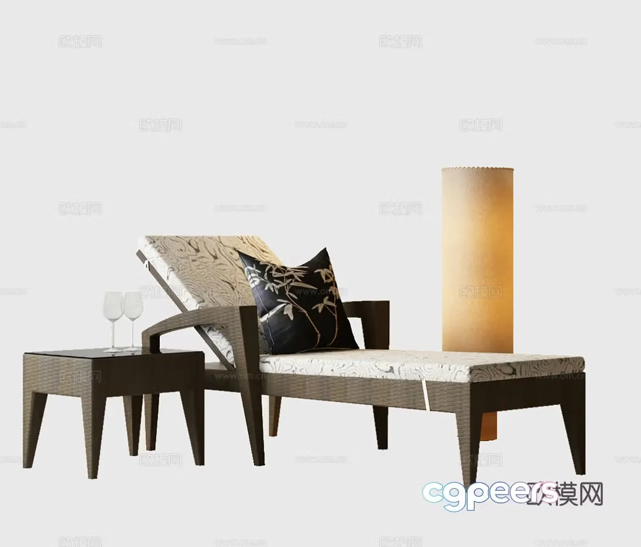 Modern outdoor chair Modern Italian outdoor chair Desk lamp Floor lamp 3d model