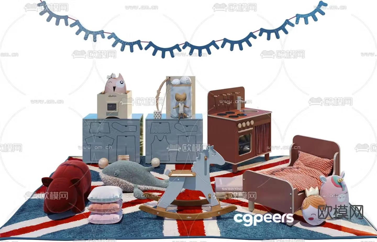 Modern children’s toys 3d model