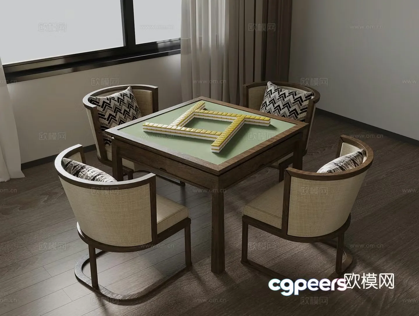 Mahjong table new Chinese mahjong table 3D model