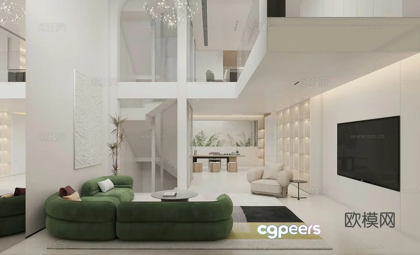 Modern living room 3d model