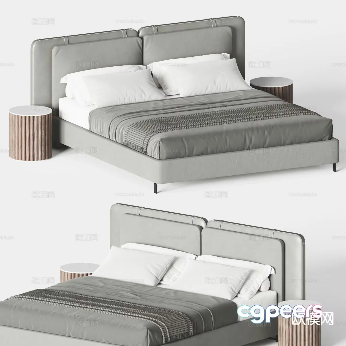 BARRY double bed 3d model