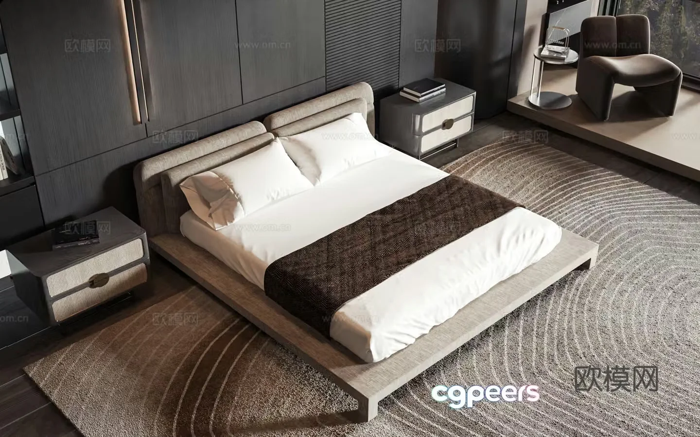 Modern style product bed 3d model