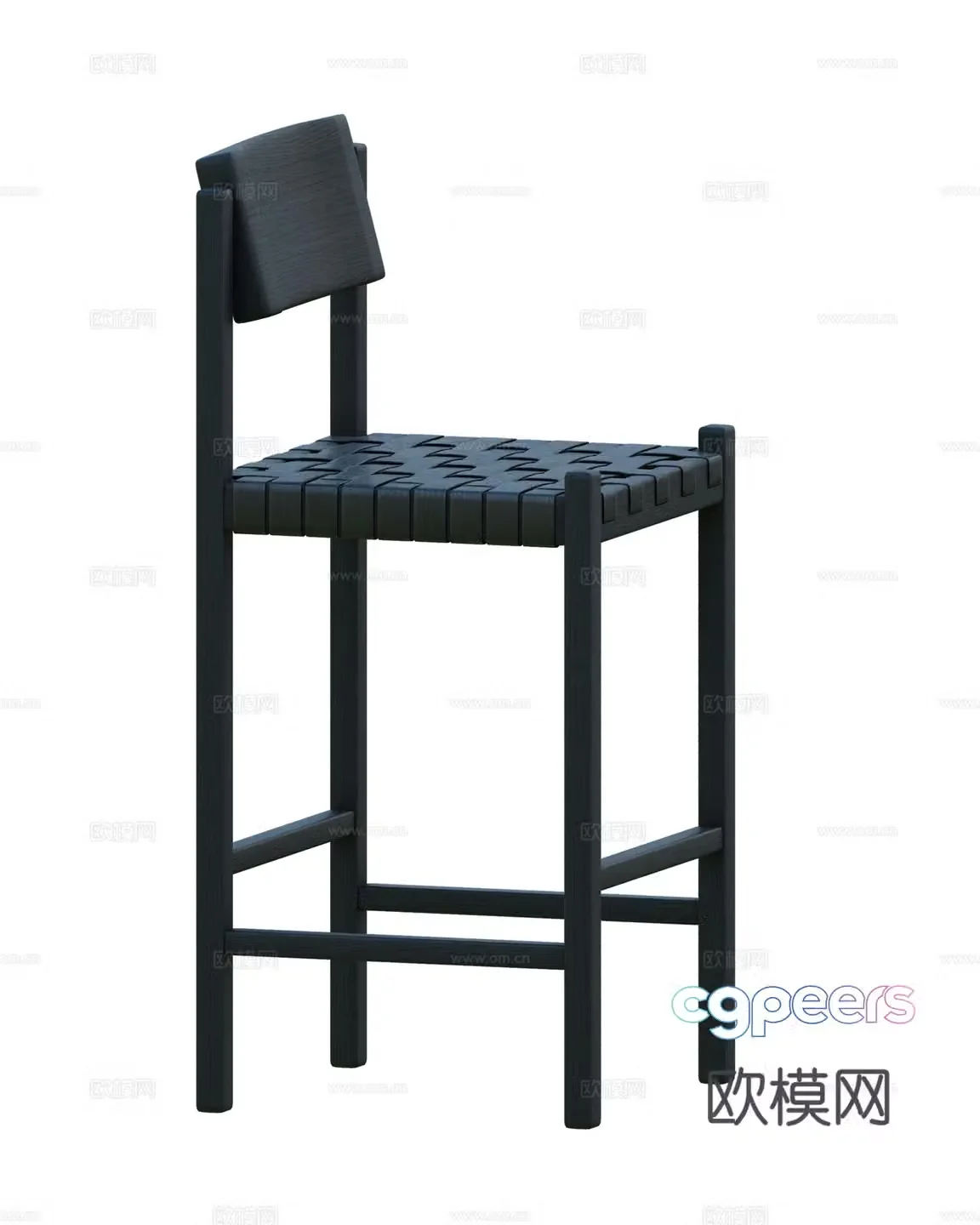 Medium-old bar chair 3d model