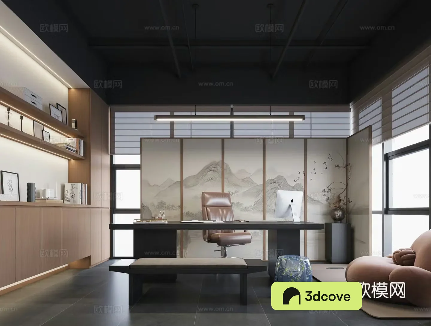 Modern Chinese style office New Chinese style office Song Dynasty style office Chinese style desk