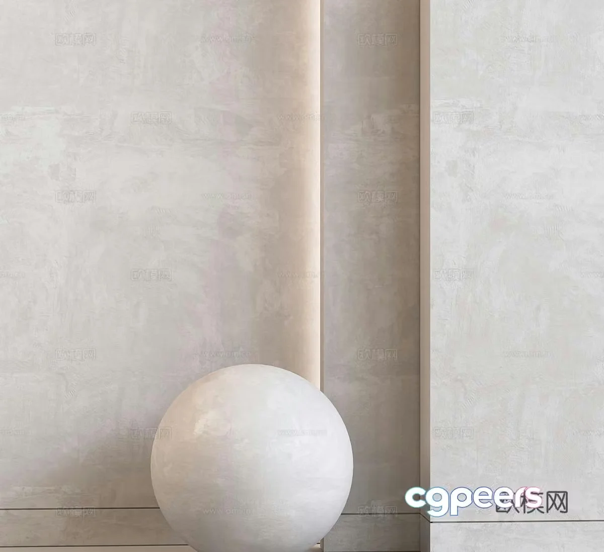 Foreign seamless wall paint Wasabi wind wall paint texture paint cream paint art paint cement paint 3d model