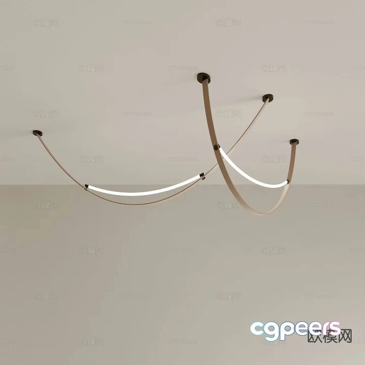 Creative chandelier restaurant chandelier 3d model