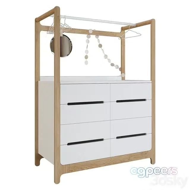 3ds Max Free – Children’s changing table – chest of drawers Rafa-kids