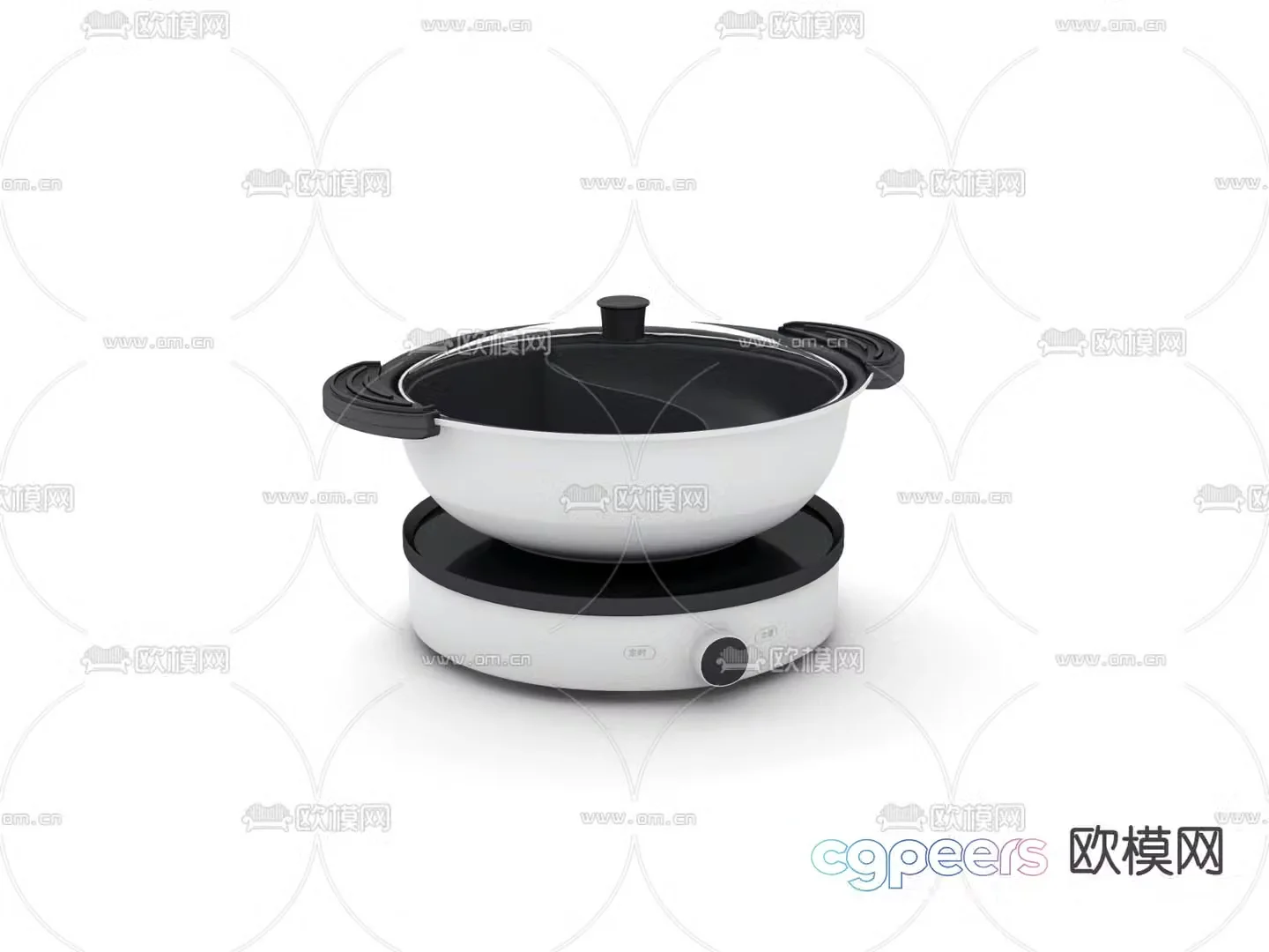 Electric cooking pot 3d model