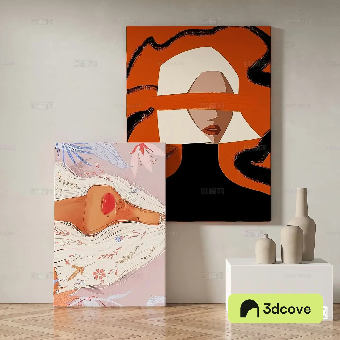 Modern figure painting decorative painting
