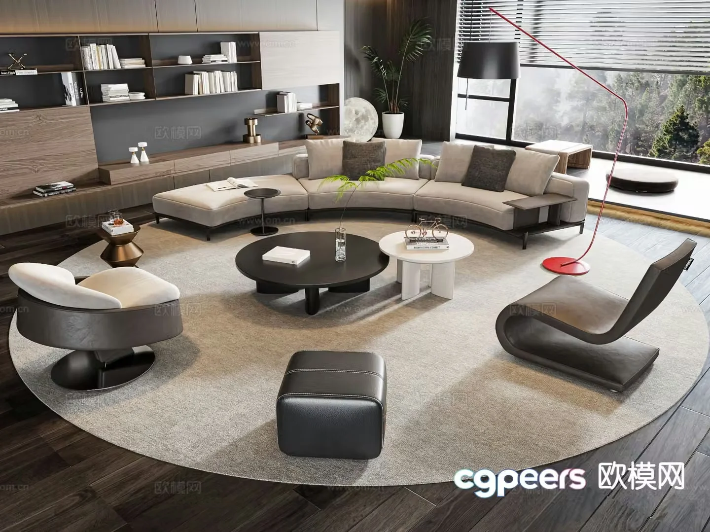 Italian sectional sofa 3d model