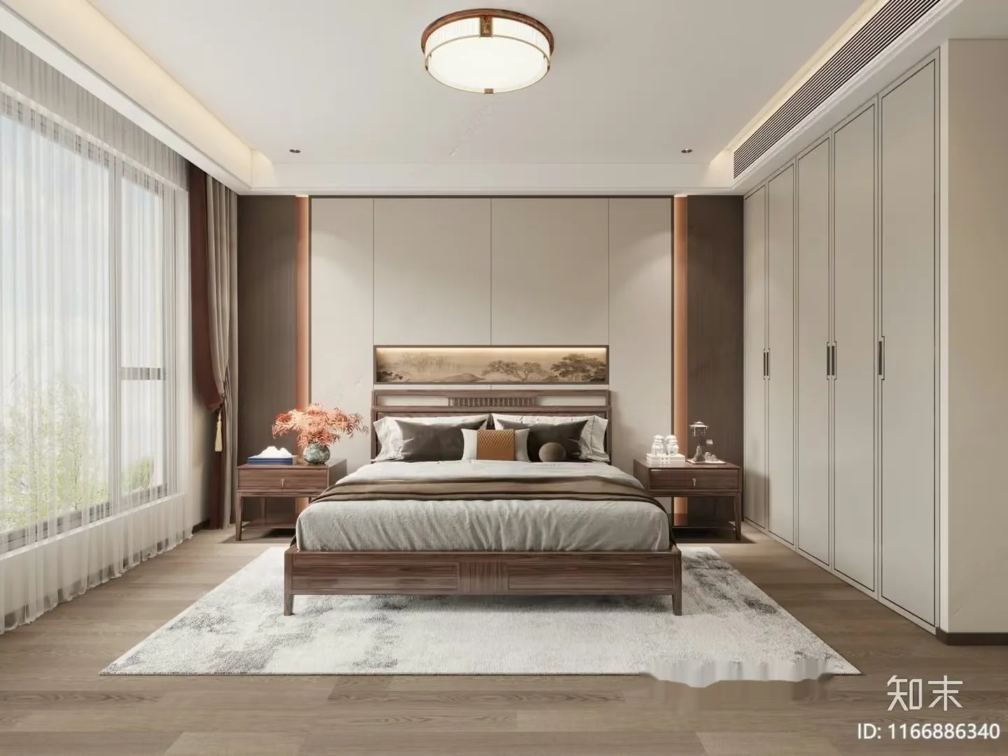 Cozy Bedroom 3D Model – 10084 – VRAY Render