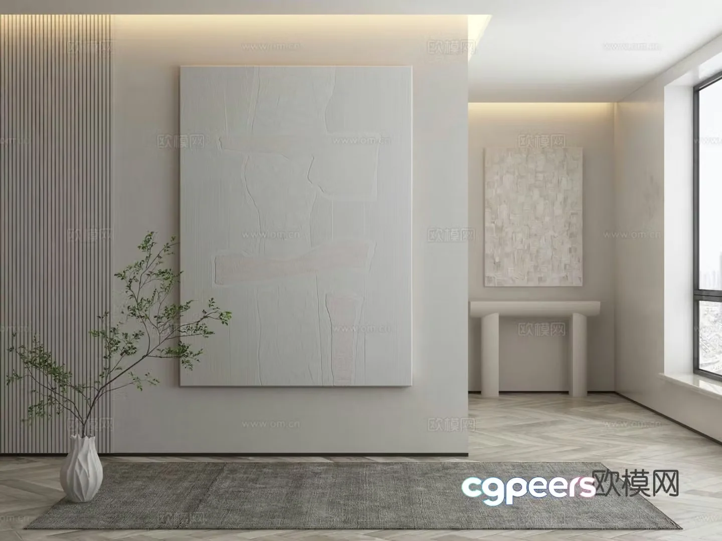 Decorative painting texture painting hanging painting 3d model