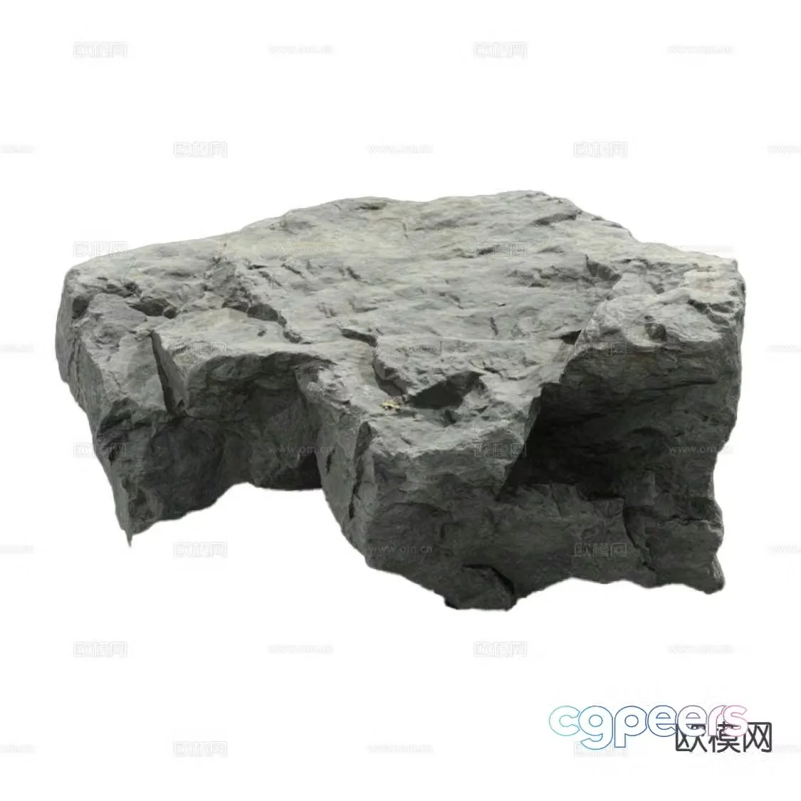 modern stone rock granite 3d model
