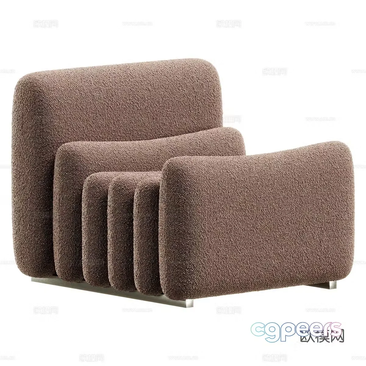 Modern Italian fabric sofa chair 3d model