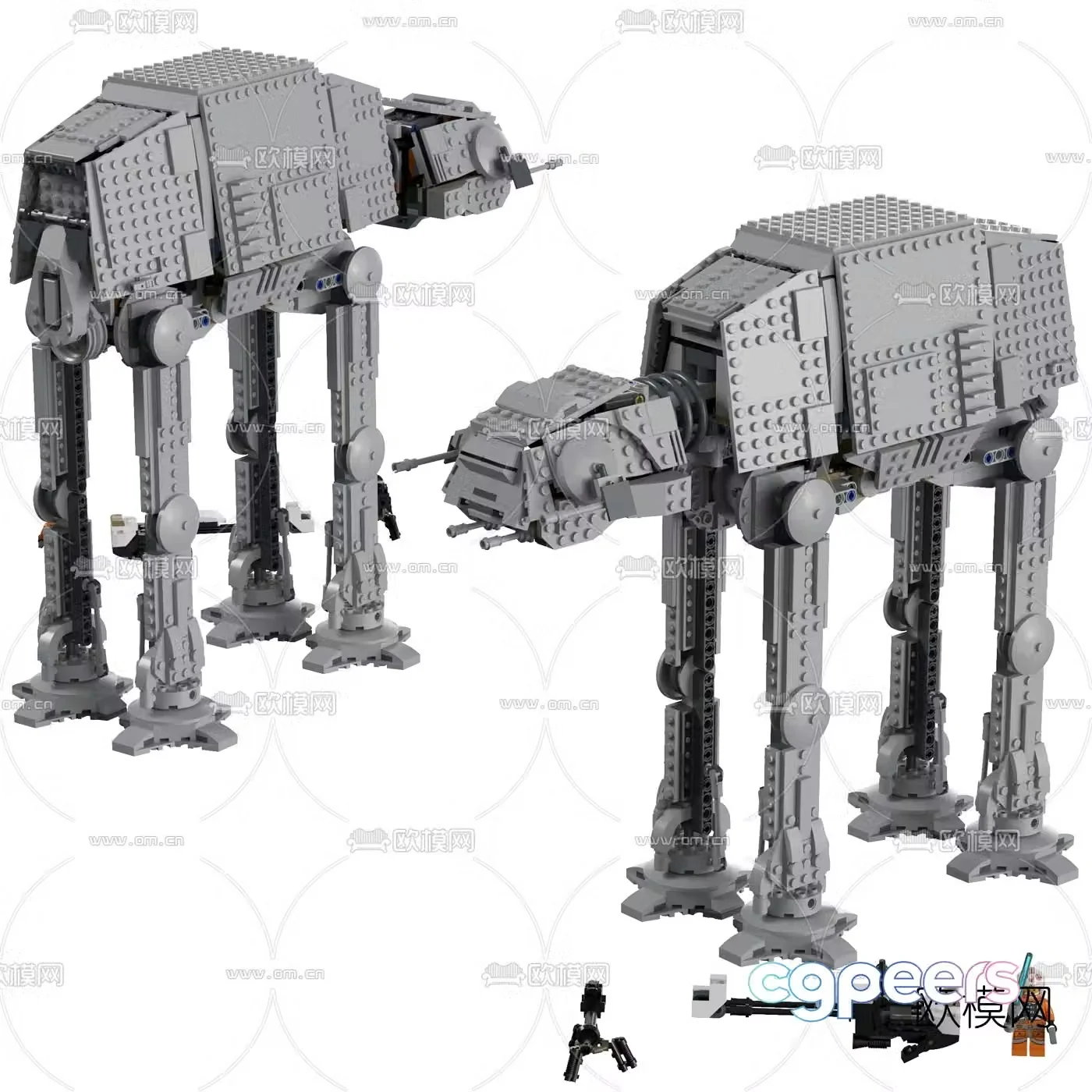Modern building blocks children’s toy 3d model