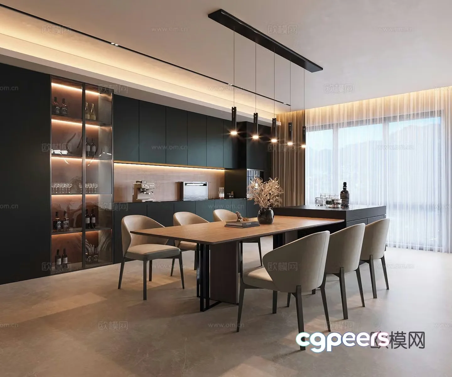 Italian restaurant 3d model
